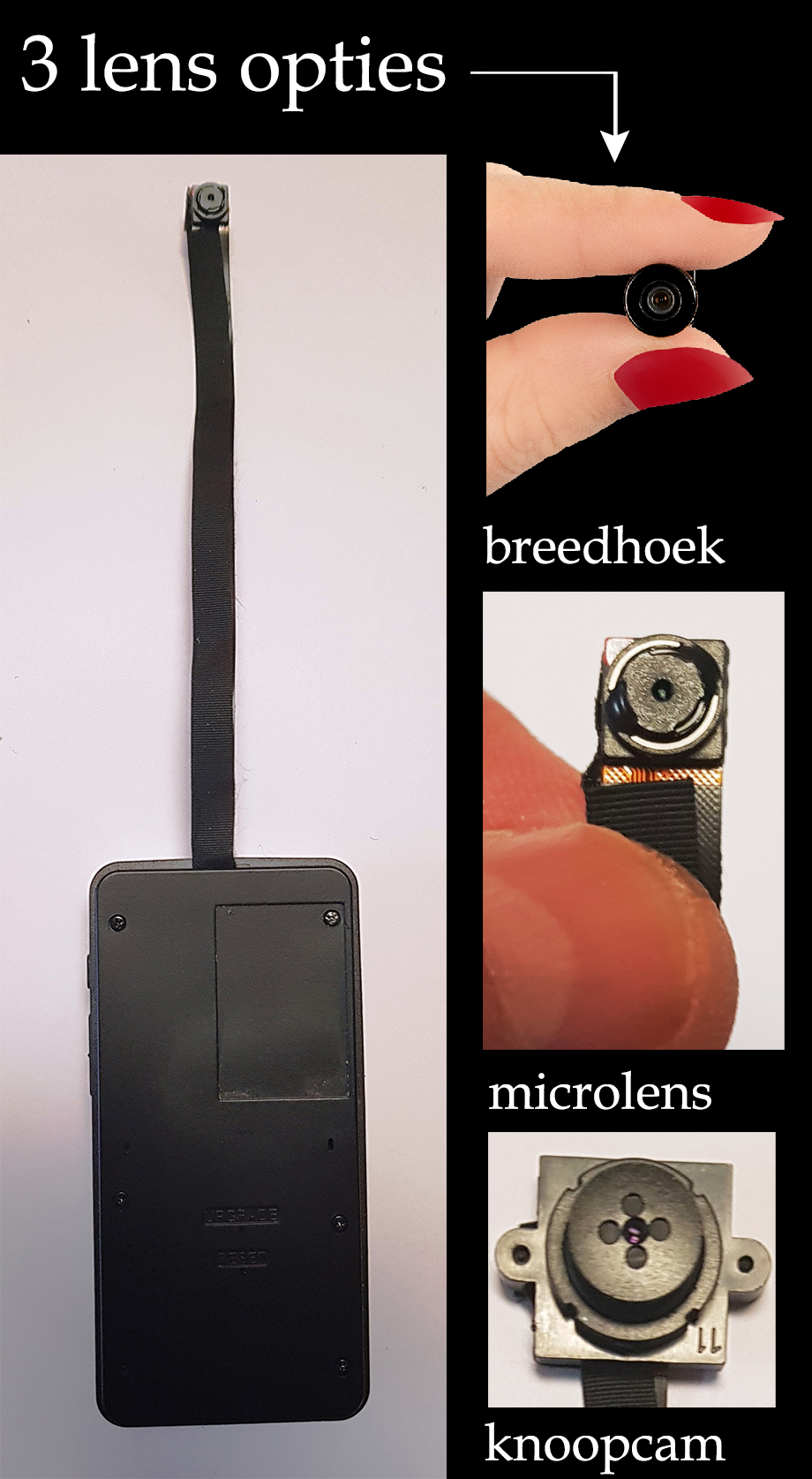 ‘Spy’ Camera met 10 uur opname